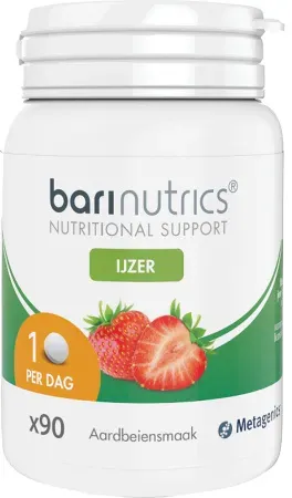 Metagenics BariNutrics Nutritional Support Eisen Erdbeergeschmack 90 Kautabletten