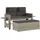 furnicato Gartenbank Verstellbar 110 x 60 x 85 cm Grau
