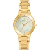 Bulova Damen Analog Quarz Uhr mit Edelstahl Armband 97R102