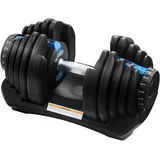 40 kg verstellbare Hantel, Platzeinsparung, 17-in-1-Hantel-Set, schneller Gewichtswechsel, rutschfester Griff, Krafttrainingsgeräte für Zuhause, Büro, Fitnessstudio und Fitness (1, blau)