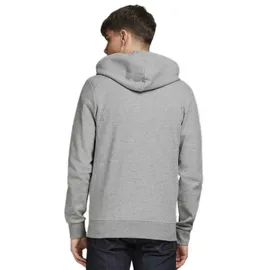 JACK & JONES Basic Reißverschlusspullover Light Grey Melange / Regular Fit XL