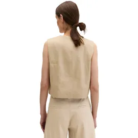Marc O'Polo "aus Viskose-Leinen-Stretch", Damen, Gr. 34, sandpaper, Obermaterial: 53% Leinen, 45% Viskose, 2% Elasthan. Futter: 100% Baumwolle, unifarben, regular fit, V-Ausschnitt, Westen Anzugweste