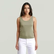 G-Star Slim Rib Tanktop Grün M