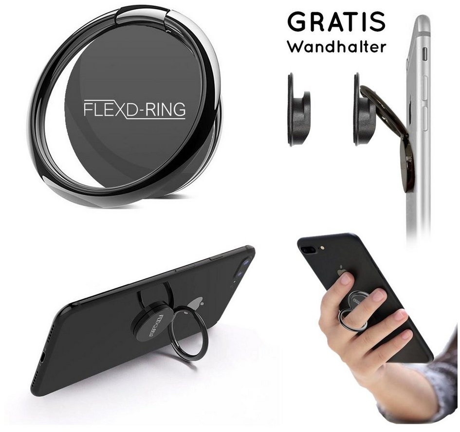 FLEXD-X FLEXD-RING Smartphone-Halterung, (Handy Ständer Smartphone Ring Halterung)