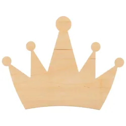 Krone Wandleuchte Queen Holz natur Kinderzimmer