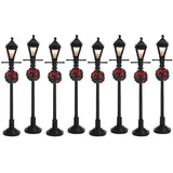 Lemax Gas Lantern Street Lamp Set Of 8 beleuchtet mehrfarbig