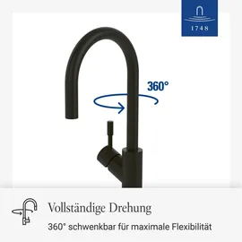 Villeroy & Boch Umbrella Flex Schlauchbrause Matt Black