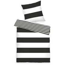 Tom Tailor Siena Renforcé schwarz 135 x 200 cm + 80 x 80 cm