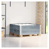 vidaXL Paletten-Aufsatzrahmen 2 Stk. Grau 100x100 cm Massivholz Kiefer