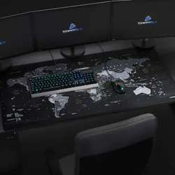 Titanwolf Gaming Mauspad, XXXL Speed Mousepad 1200 x 600 mm, Geschwindigkeit & Präzision, Wolf Global