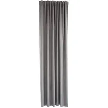 Homing Vorhang Uni Gardine Grau einfarbig | abdunkelnd weich Akustikgardine Wohnzimmer Schlafzimmer Kinderzimmer | Dekostoff (1Stück) 245 x 140 cm(HxB)