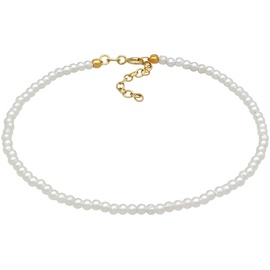 Elli Perlen Synthetisch Klassik Basic 925 Silber Fußketten Damen