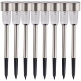 Buri 8x Solar LED Gartenleuchten Solarlampe Gartenlampe Gehwegleuchte Solarleuchte