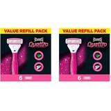 Wilkinson Sword Quattro for Women Rasierklingen für Damen Rasierer, 6 Stück (Packung mit 2)