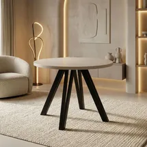 WFL GROUP Rund 100–180 cm beige