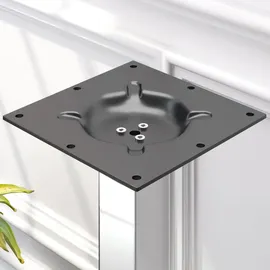 GGM Möbel PMD | Bistro Stehtisch Baumkante | B:T:H 60 x 60 x 110 cm | Eiche / Edelstahl | Quadratisch