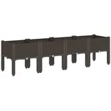 vidaXL Pflanzkasten mit Beinen 160 x 40 x 42 cm Braun