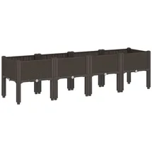 vidaXL Pflanzkasten mit Beinen 160 x 40 x 42 cm Braun