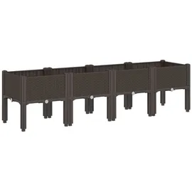vidaXL Pflanzkasten mit Beinen 160 x 40 x 42 cm Braun