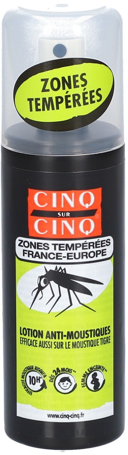 Cinq sur Cinq Zones tempérées lotion anti-moustiques 100 ml spray