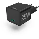 Hama Schnellladegerät USB-C Mini-Ladegerät, PD, 25 W, Schwarz