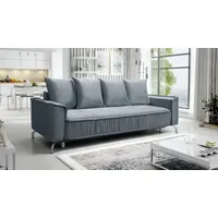 Schlafsofa Sofa 3-Sitzer FLORENCE Stoff Element Grau