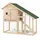 LIONTO Kleintierstall 140 x 65 x 119 cm braun