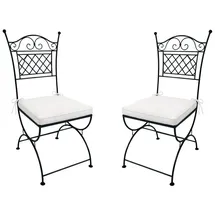 Marrakesch Orient & Mediterran Interior Gartenstuhl Caravaca 40 x 40 x 100 cm schwarz 2 St.