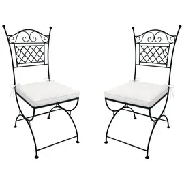 Marrakesch Orient & Mediterran Interior Gartenstuhl Caravaca 40 x 40 x 100 cm schwarz 2 St.