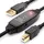deleyCON 10m Akives USB Druckerkabel Scannerkabel Datenkabel USB 2.0 A-Stecker zu B-Stecker für Drucker Scanner Fax Multifunktionsdrucker Printer ... Schwarz