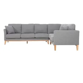 miliboo Eckcouch Stoff 5-6 Plätze Silber