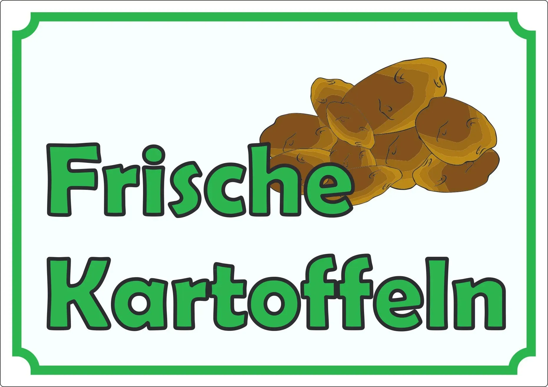 Werbeaufkleber Aufkleber Kartoffeln A1 (594x841mm)