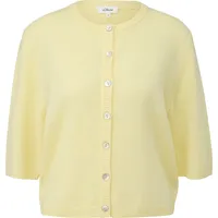 s.Oliver Strickjacke aus Alpaka-Mix mit Halbarm Gelb 44