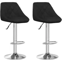 vidaXL Barhocker 2 Stk. drehbar höhenverstellbar Schwarz