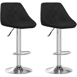 vidaXL Barhocker 2 Stk. drehbar höhenverstellbar Schwarz