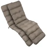 Beautissu Polsterauflage 2X Bequeme Liegenauflage Deckchair, 200x50x8 cm, Taupe, Gartenliege Auflage mit Schaumflockenfüllung – Polster für Liegestuhl beige