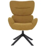 MCW Loungestuhl Q53 Chenille 420 g/m2 75 x 75 x 75 cm Senfgelb drehbar