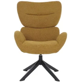 MCW Loungestuhl Q53 Chenille 420 g/m2 75 x 75 x 75 cm Senfgelb drehbar