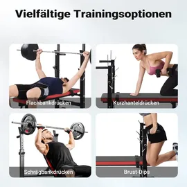 Wiltec Hantelbank klappbar Schwarz