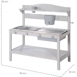 roba Outdoor Spielküche in Grau aus FSC-zertifiziertem Holz