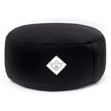Meditations- / Yogakissen, ist mit BIO-Dinkelspelzfüllung, Durchmesser 33cm, Umfang 104 cm (Schwarz)