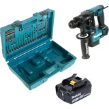 Makita Makita, Bohrmaschine + Akkuschrauber, DHR 171 F1X3 Akku Bohrhammer 18 V 1,2 J SDS-Plus Brushless + 1x Akku 3,0 Ah + 65 tlg. (Akkubetrieb)