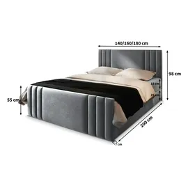 masseno Kanes 160 x 200 cm H2 Blau