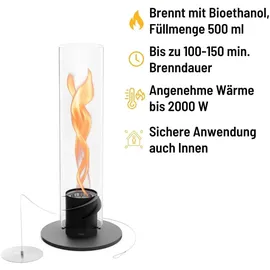höfats Tischfeuer SPIN 1200 Ø 40 cm Schwarz