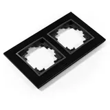 McPower Abdeckrahmen FLAIR 2-fach Schwarz