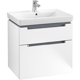 Villeroy & Boch Subway 2.0 Waschbeckenunterschrank 2 Auszüge 63,7 x 59 x 45,4 cm, we ma, Griff chrom