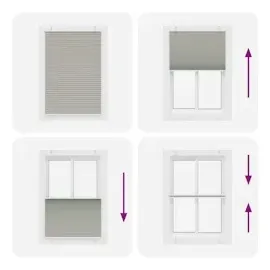 vidaXL Plissee Hellgrau 90x150 cm Stoffbreite 89,4 cm Polyester