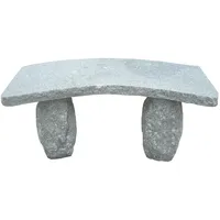 Dehner Granit-Gartenbank, gebogen, 2-Sitzer, Grau