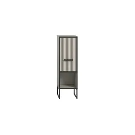 xonox.home Standschrank Bagno 30 x 101 x 32 cm Grau/Schwarz