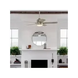 Elstead Lighting Colerne 132 cm Deckenventilator Holz Silber